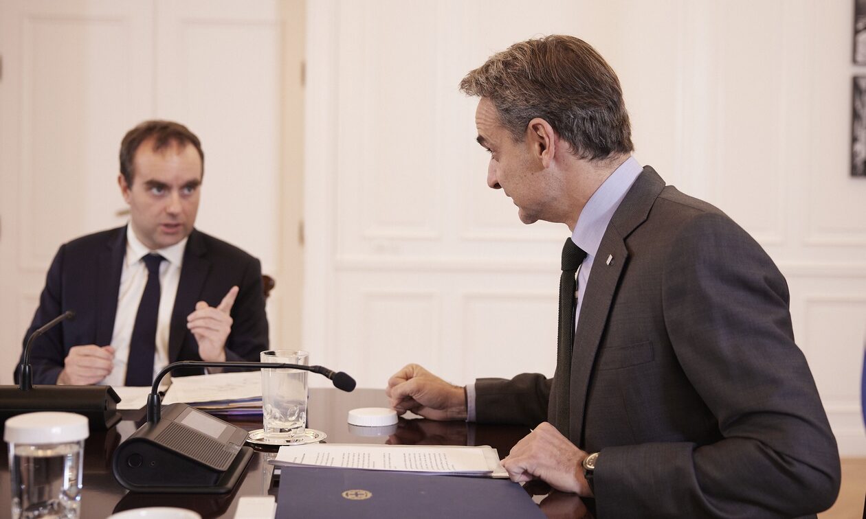 Κυριάκος Μητσοτάκης: Συνάντηση με τον Γάλλο υπουργό Άμυνας, Σεμπαστιέν Λεκορνού