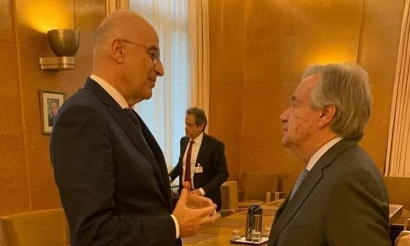 It was a positive meeting, FM Dendias says after meeting Guterres