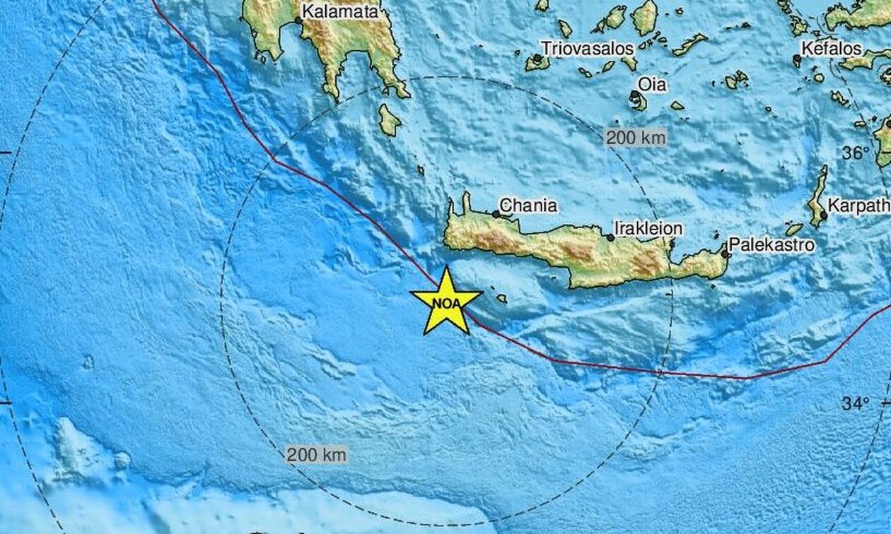 Σεισμός νότια της Παλαιόχωρας Κρήτης (pics)