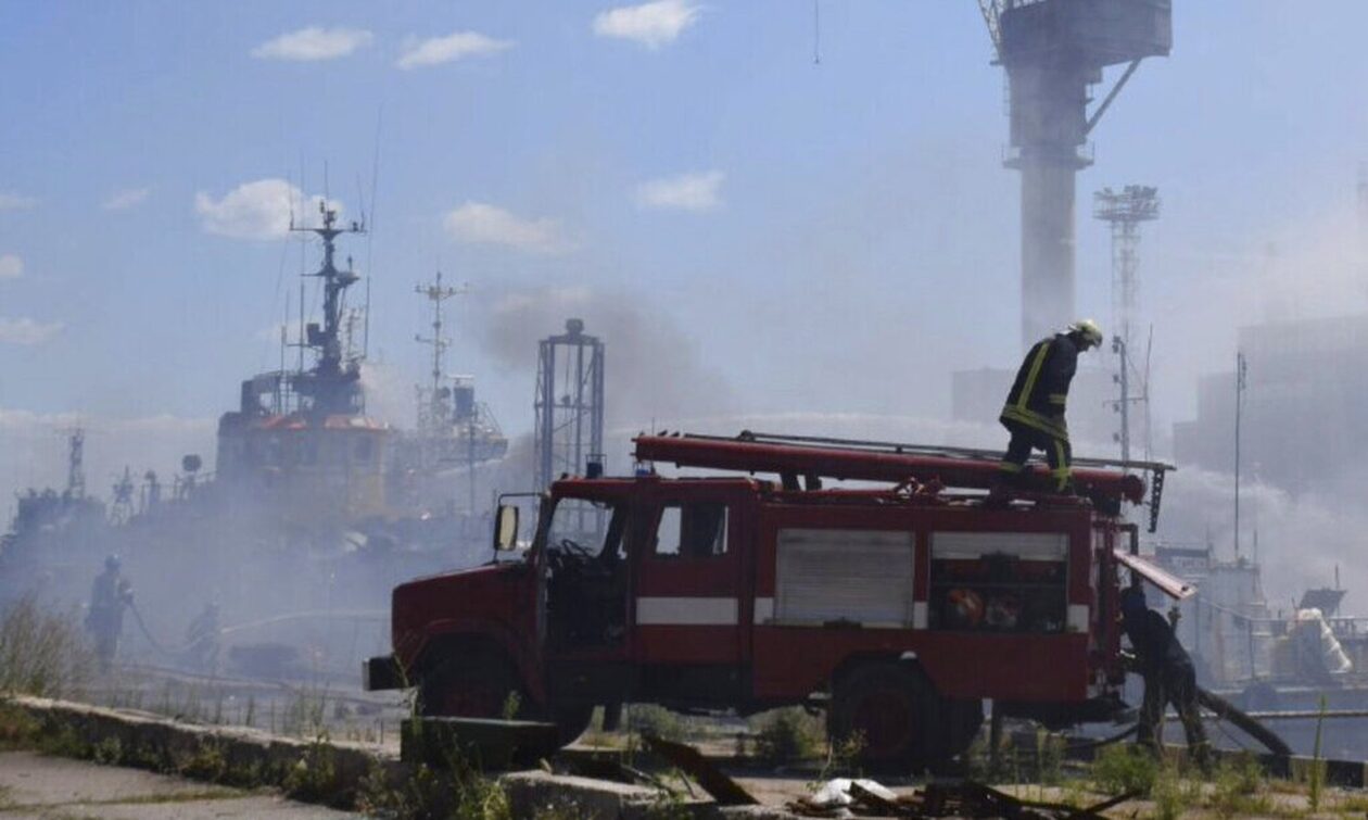Πόλεμος στην Ουκρανία: Ρωσικά UAVs έπληξαν το λιμάνι της Οδησσού