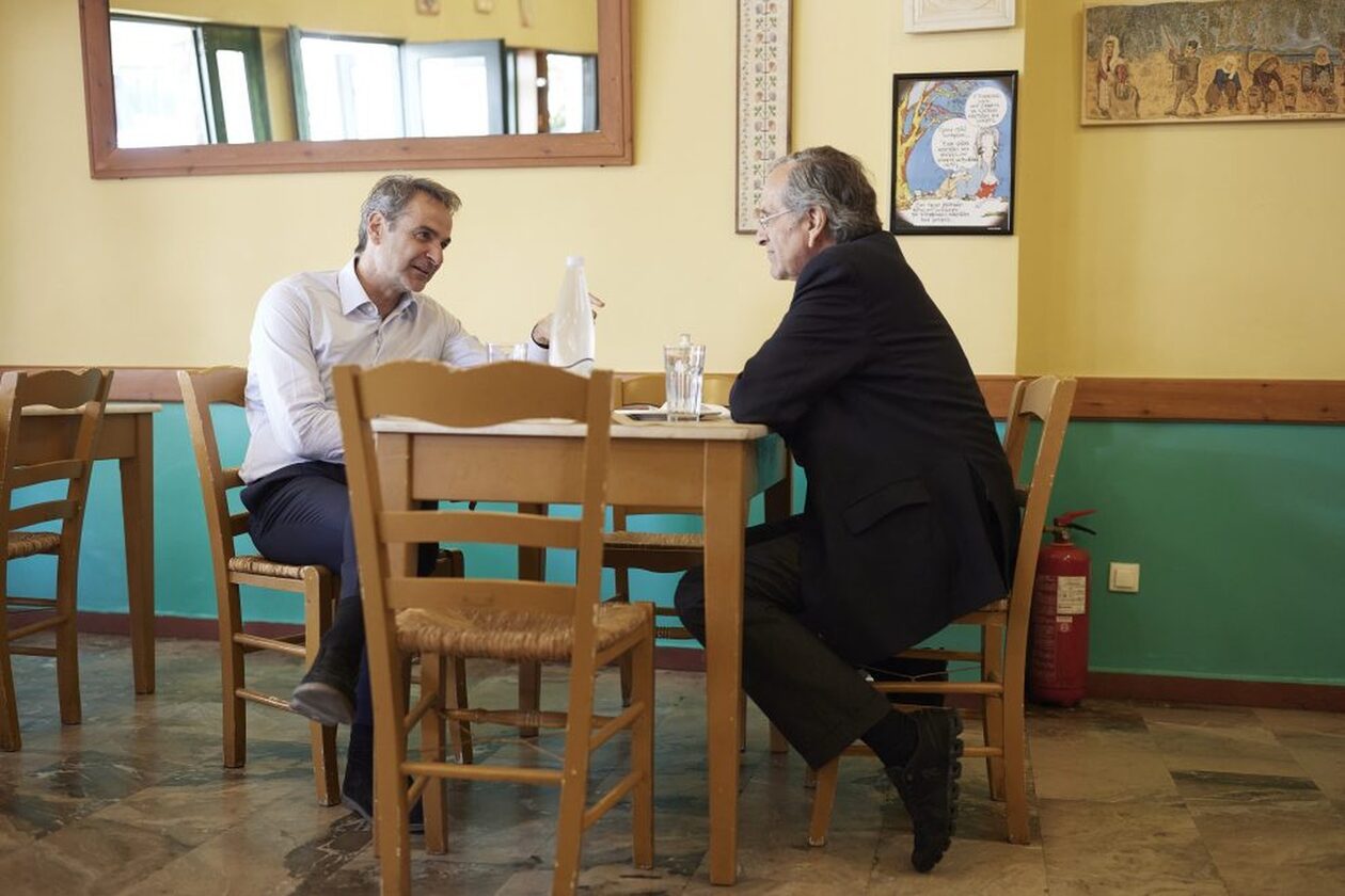 Εκλογές 2023: Στην Καλαμάτα ο Κυριάκος Μητσοτάκης - Το γεύμα με τον Αντώνη Σαμαρά