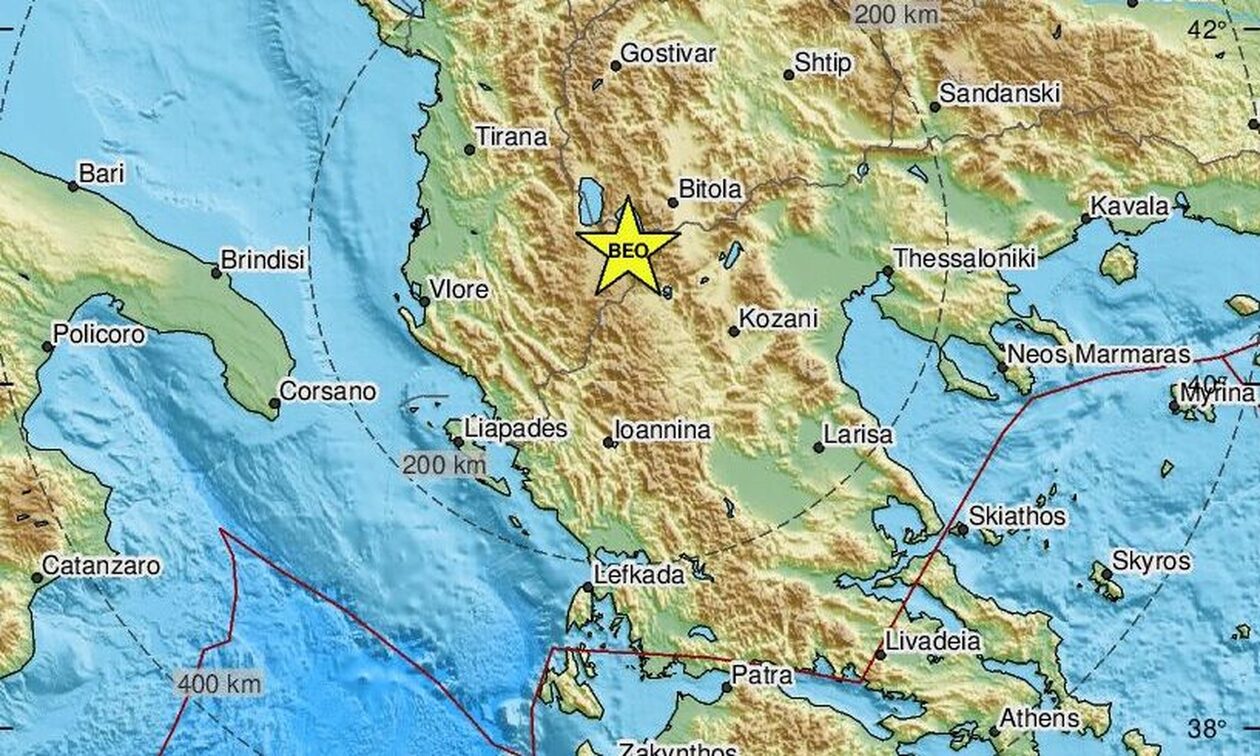 Σεισμός κοντά σε Φλώρινα και Καστοριά - Αισθητός σε αρκετές περιοχές
