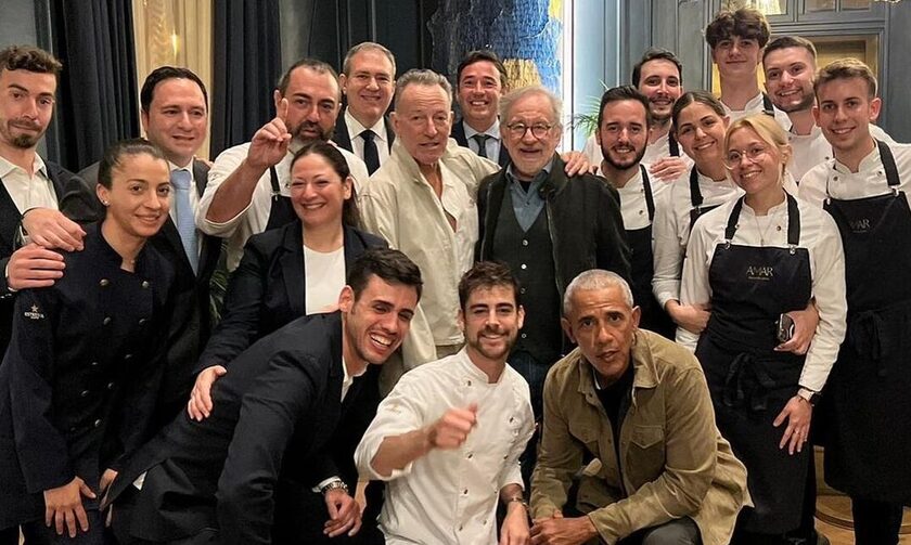 Δείπνο σε εστιατόριο της Βαρκελώνης απόλαυσαν Ομπάμα, Σπρίνγκστιν και Σπίλμπεργκ