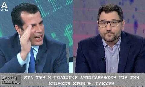 Θάνος Πλεύρης - Νάσος Ηλιόπουλος: Σκληρή αντιπαράθεση για την επίθεση με γιαούρτια