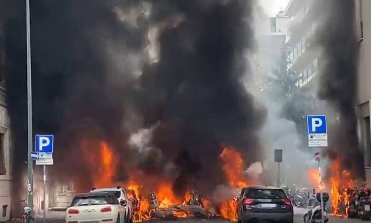 Ιταλία: Έκρηξη στο Μιλάνο - Βίντεο ντοκουμέντο με αυτοκίνητα να τυλίγονται στις φλόγες