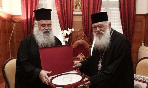 Ο Κύπρου Γεώργιος συναντήθηκε με τον Αρχιεπίσκοπο Ιερώνυμο – Προσκύνημα στο «Άξιον Εστί»