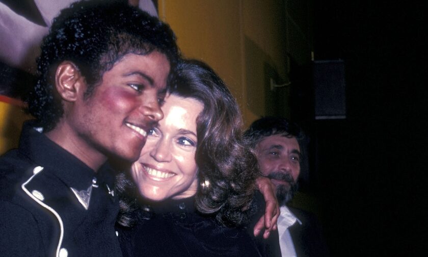 O Μάικλ Τζάκσον και η Τζέιν Φόντα το 1983