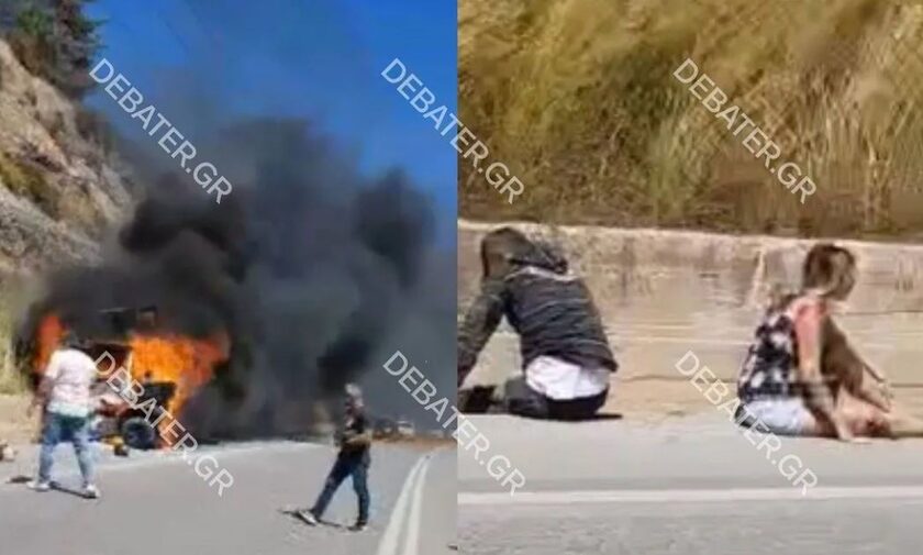 Τρόμος με τροχαίο στη Ρόδο: Γουρούνα συγκρούστηκε με φορτηγό και έπιασαν φωτιά