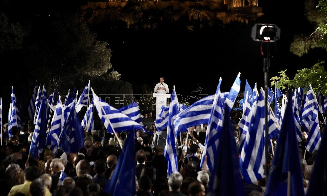 Εκλογές 2023 - Κυριάκος Μητσοτάκης: Η ομιλία του πρωθυπουργού στο Θησείο μέσα από φωτογραφικά κλικ