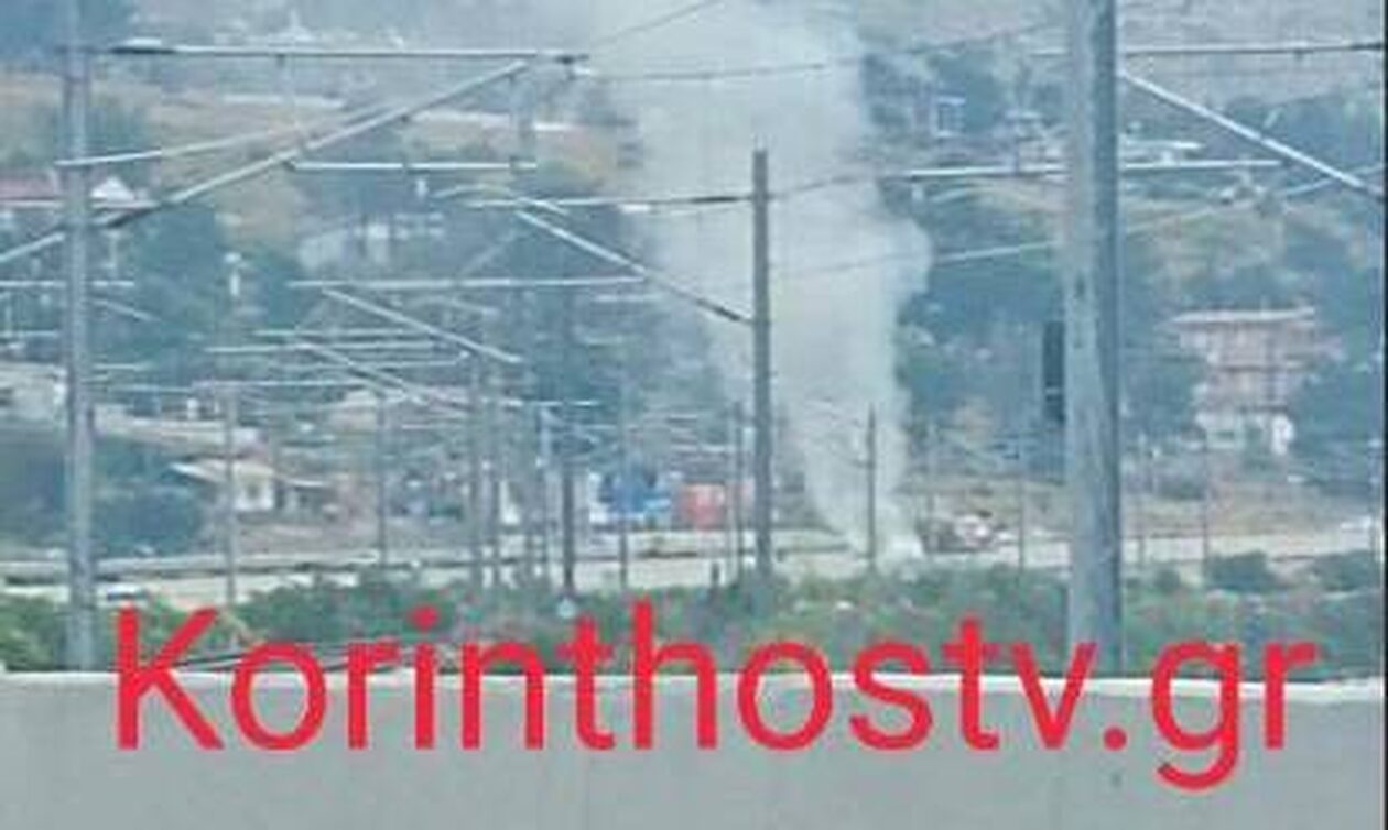 Φωτιά σε εν κινήσει αυτοκίνητο στην εθνική οδό Αθηνών-Κορίνθου στο ύψος της Κινέτας - Κλειστή η ΛΕΑ