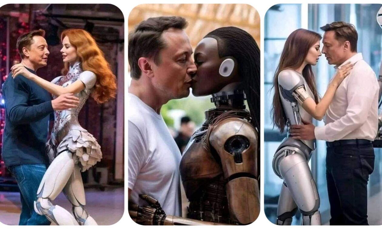 Elon Musk: «Έφτιαξε» τη μελλοντική σύζυγό - ρομπότ και της δίνει ένα φιλί