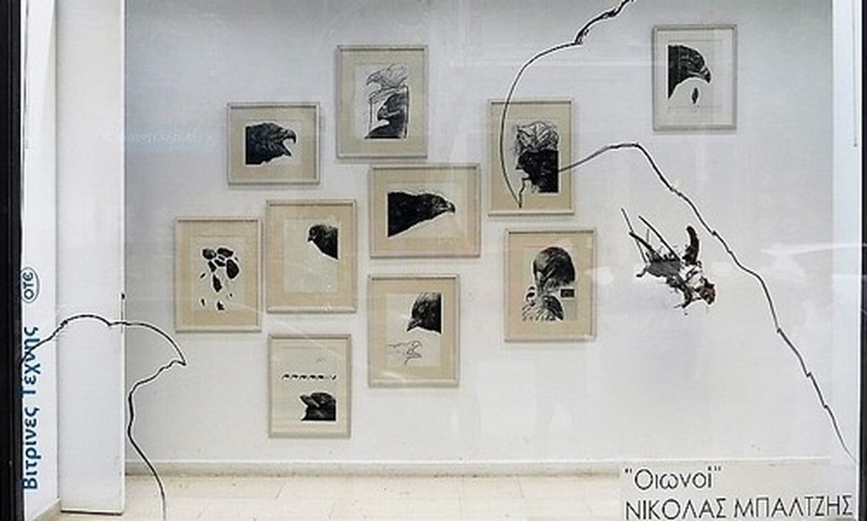 Θεσσαλονίκη: Πτηνά ...«έχτισαν» φωλιές στις Βιτρίνες Τέχνης του ΟΤΕ