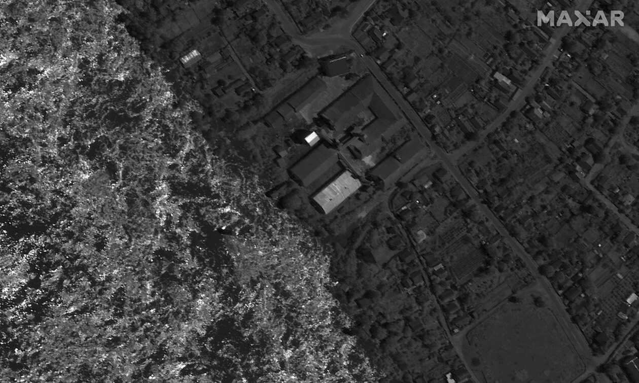 Φράγμα στην Ουκρανία: Εικόνες απόλυτης καταστροφής απο δορυφόρο - Το πριν και το μετά