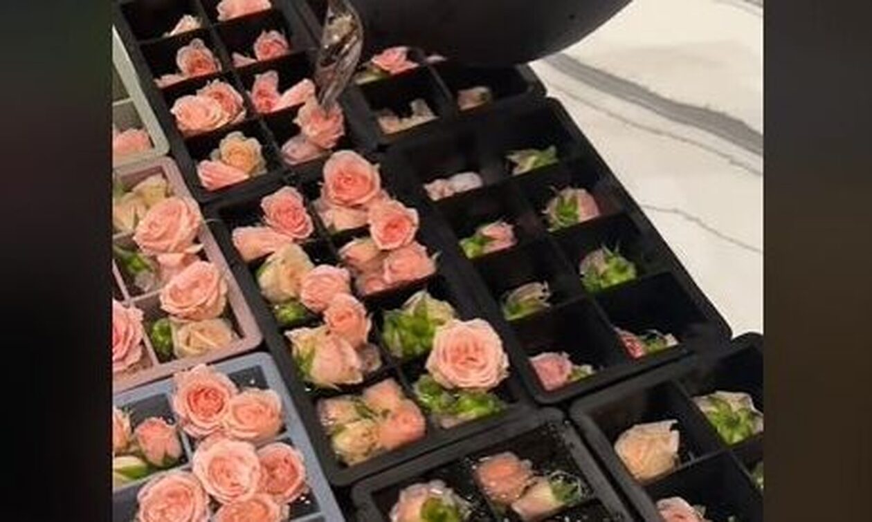 Ιδέες γάμου: Βήμα - βήμα πώς θα φτιάξετε παγάκια λουλουδιών για να εντυπωσιάσετε τους καλεσμένους