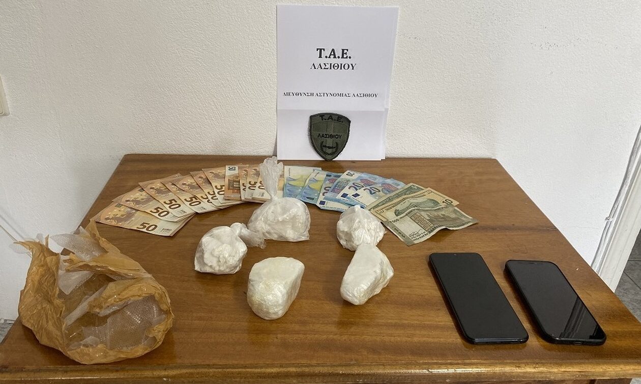 Λασίθι: Στον εισαγγελέα 24χρονος που συνελήφθη με 400 γραμμάρια κοκαΐνης