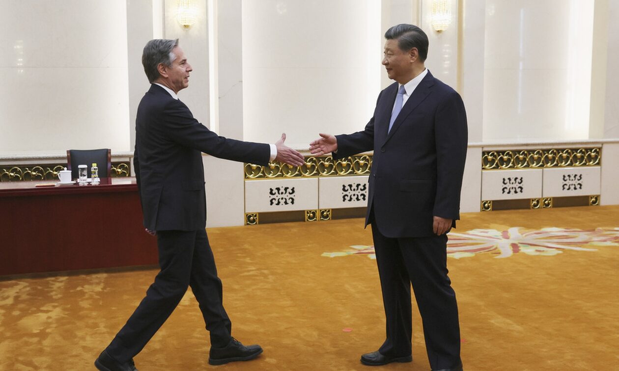 Κίνα: Ιστορική συνάντηση Μπλίνκεν με το Σι Τζινπίνγκ στη «Μεγάλη Αίθουσα του Λαού» στο Πεκίνο