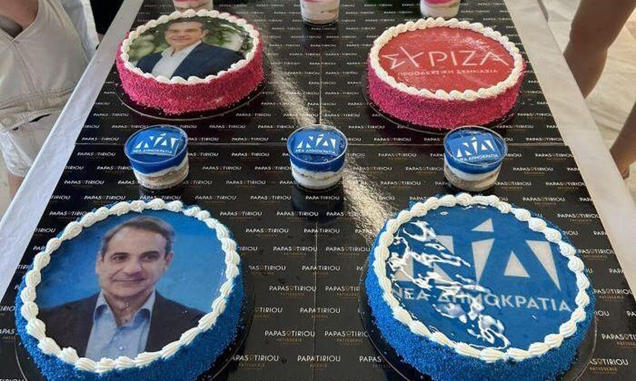 Εκλογές 2023 - Θεσσαλονίκη: Ανάρπαστες τούρτες με τα πρόσωπα των πολιτικών αρχηγών (pics)