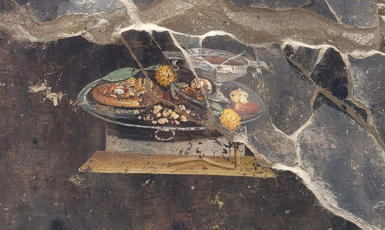 Πομπηία: Ανακαλύφθηκε τοιχογραφία που αναπαριστά μια πρώιμη εκδοχή ιταλικής πίτσας