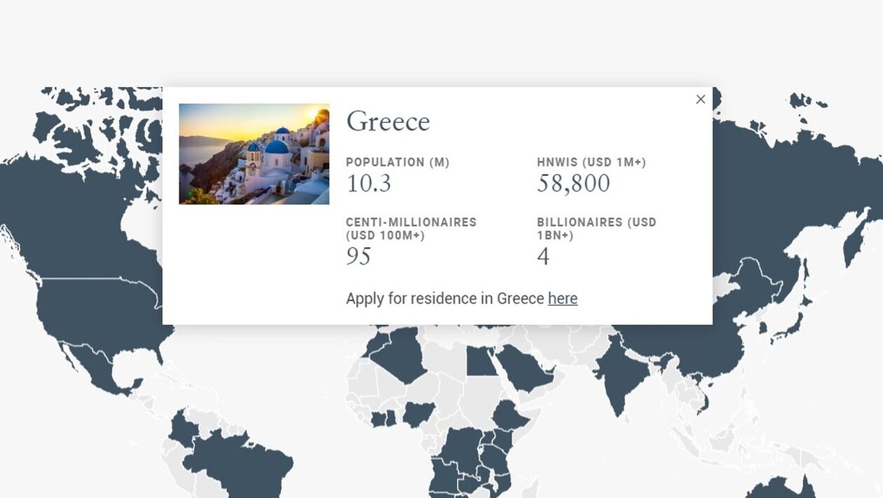 Δημοφιλής προορισμός για μετεγκατάσταση η Ελλάδα για τους ξένους εκατομμυριούχους