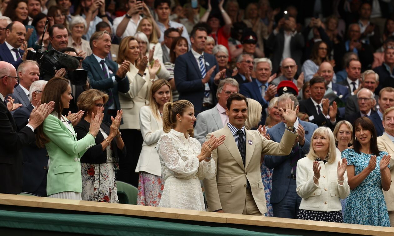 Wimbledon: Δύο λεπτά αποθέωσης στον «Βασιλιά» Φέντερερ, δίπλα στην εκθαμβωτική Κέιτ Μίντλεντον