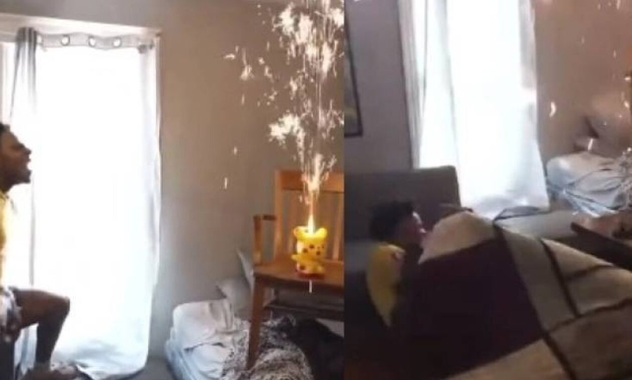 O IShowSpeed άναψε πυροτεχνήματα μέσα στο σπίτι του και παραλίγο να τραυματιστεί (vid)