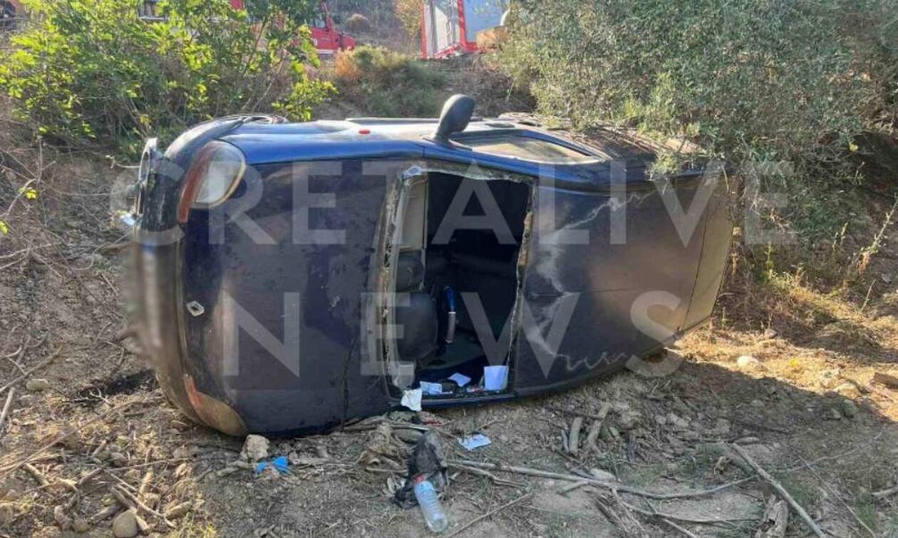 Τροχαίο στην Κρήτη: Αυτοκίνητο έπεσε σε χαντάκι - Εγκλωβίστηκε ένας 63χρονος