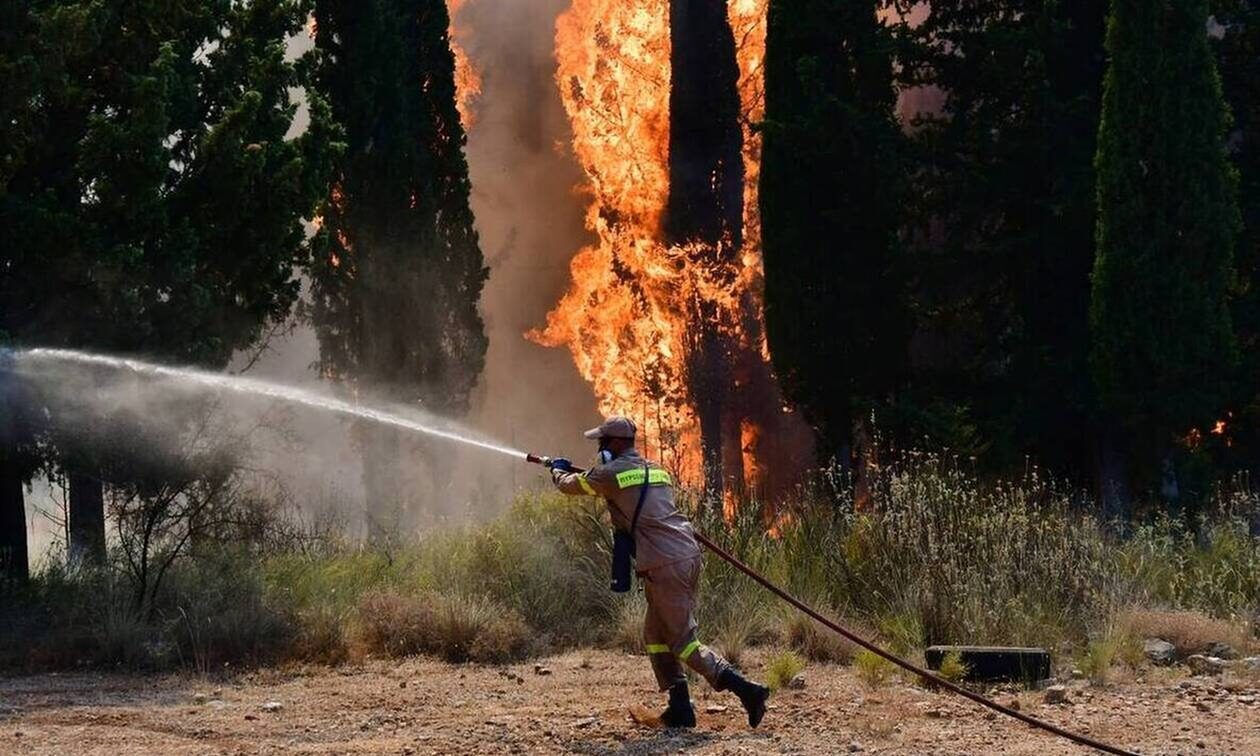 Φωτιά σε δασική έκταση στους Πύργος Κοζάνης – Σηκώθηκε ελικόπτερο