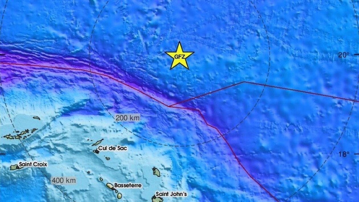 Σεισμός 6,6 βαθμών της κλίμακας  Ρίχτερ στον Βόρειο Ατλαντικό