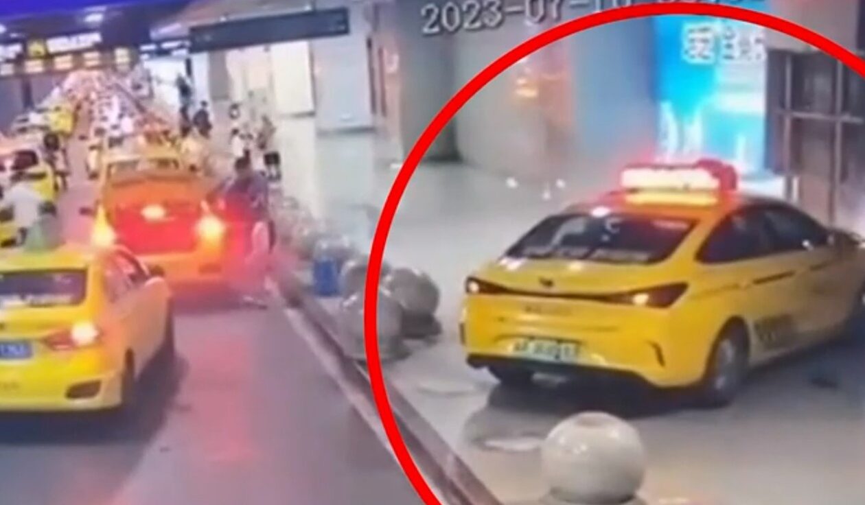 Κίνα: Οδηγός ταξί έχασε τον έλεγχο κι έπεσε πάνω σε οικογένεια (vid)