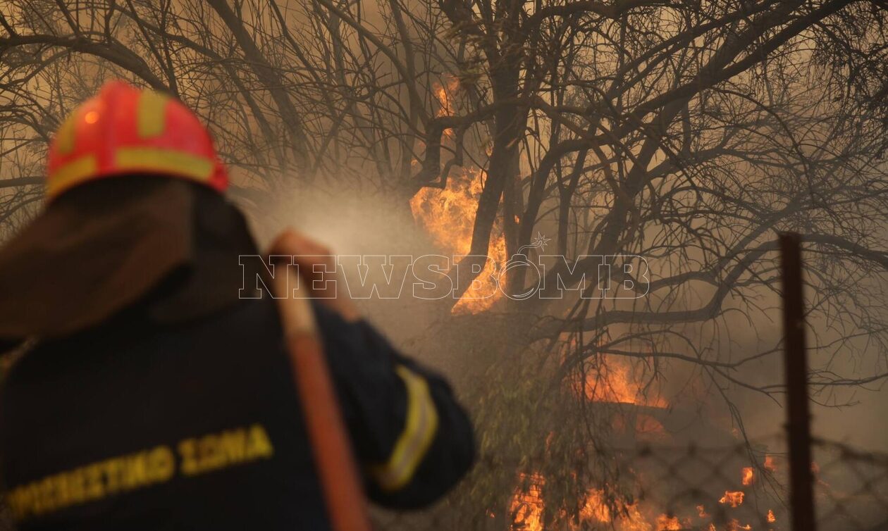 Φωτιά τώρα: Καίγονται σπίτια στη Νέα Ζωή Μάνδρας