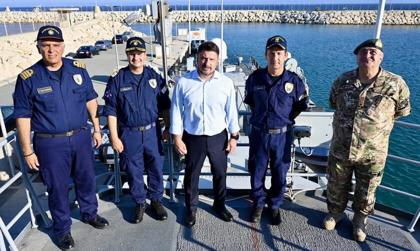 O Νίκος Χαρδαλιάς σε Μονάδες του Γενικού Επιτελείου Εθνικής Φρουράς της Κύπρου και τη Φρεγάτα ΨΑΡΑ