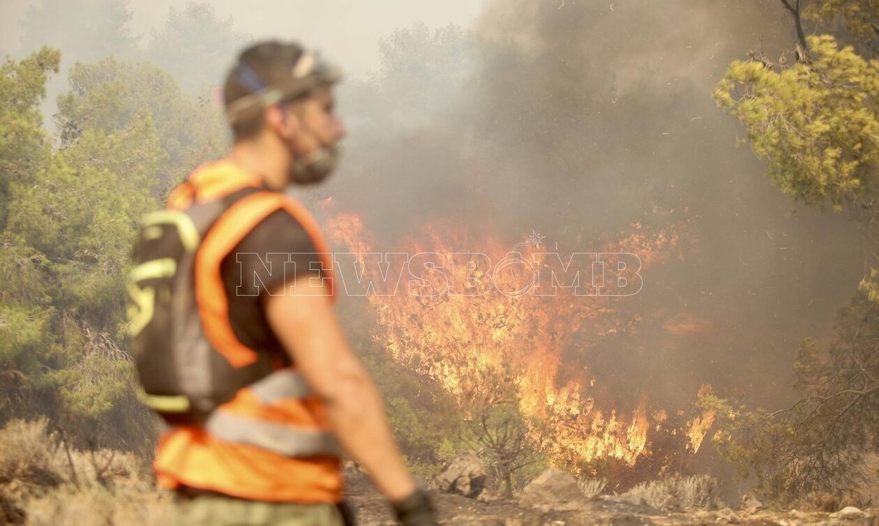Φωτιά στη Νέα Ζωή Μάνδρας - Νέα αναζωπύρωση απειλεί τον οικισμό, σπίτια παραδίδονται στις φλόγες
