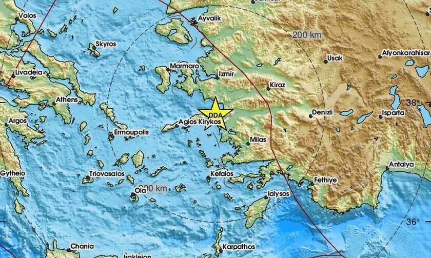 Χάρτης σεισμού