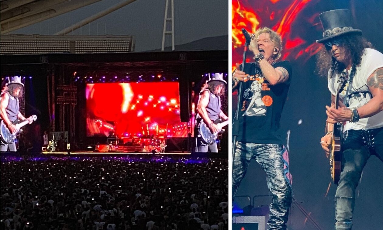 Guns N Roses: Η μοναδική συναυλία στο ΟΑΚΑ και το happy birthday στον θρυλικό Slash (pics-vid)