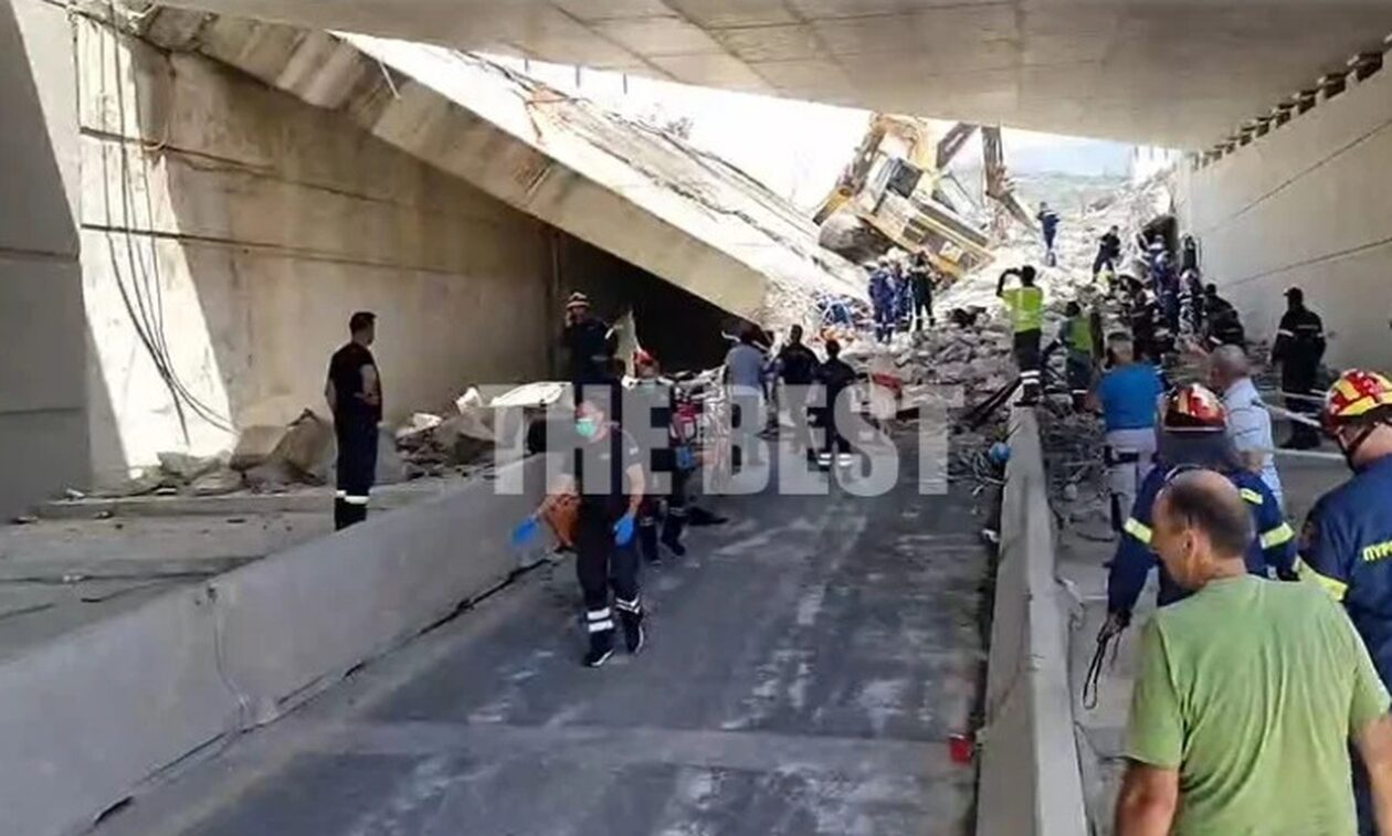 Πάτρα: Έπεσε τμήμα της γέφυρας κοντά στον οικισμό Ρομά – Αναφορές για εγκλωβισμένους
