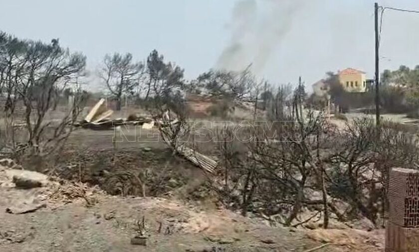 Φωτιά στη Ρόδο: «Κρανίου τόπος» το Κιοτάρι - Στάχτη, καμένα σπίτια και απελπισία στους κατοίκους