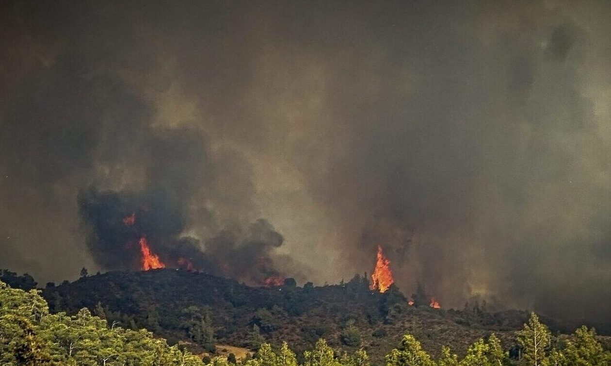 Φωτιά στην Κάρυστο: Εκκενώνεται το χωριό Ποτάμι