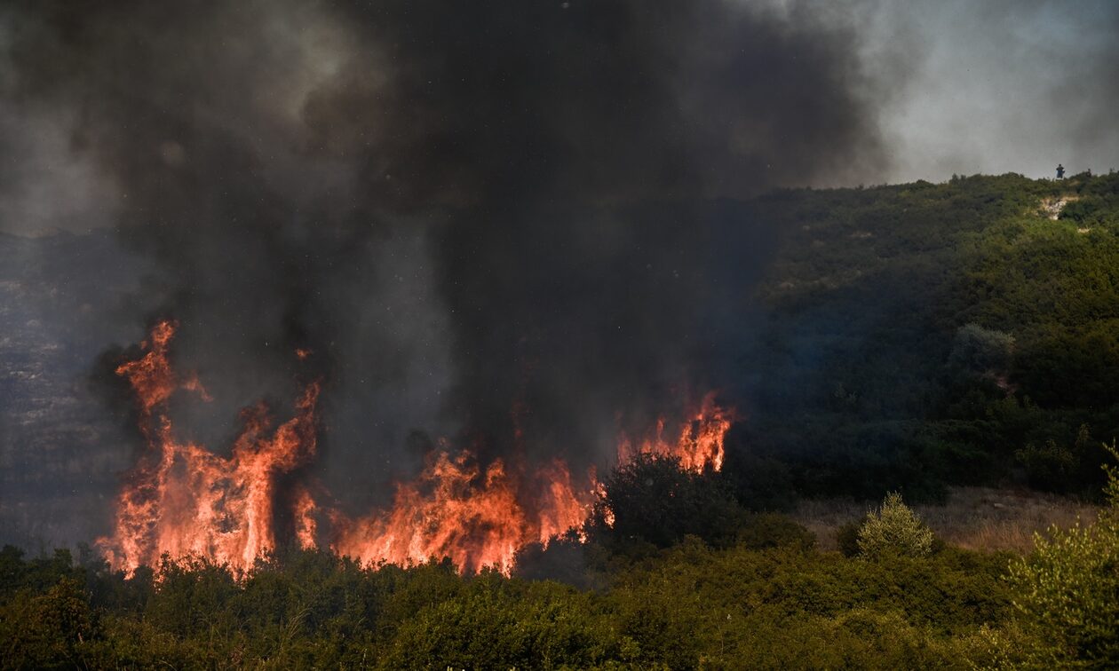 Ανεξέλεγκτη η φωτιά στη Νέα Αγχίαλο - Αναζωπύρωση στη Λαμία - Βελτιωμένη η κατάσταση στον Ασπρόπυργο