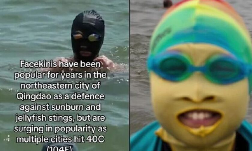 Facekinis: Για ποιο λόγο οι άνθρωποι στην Κίνα φοράνε περίεργες μάσκες την στιγμή που κολυμπάνε