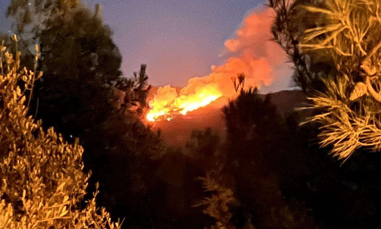 Φωτιά στη Χίο: Ενισχύθηκαν οι δυνάμεις - Μάχη με τις φλόγες δίνουν οι πυροσβεστικές δυνάμεις