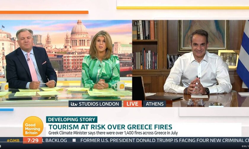 Μητσοτάκης στο ITV: Μία εβδομάδα δωρεάν στη Ρόδο για όσους έχασαν τις διακοπές λόγω της πυρκαγιάς