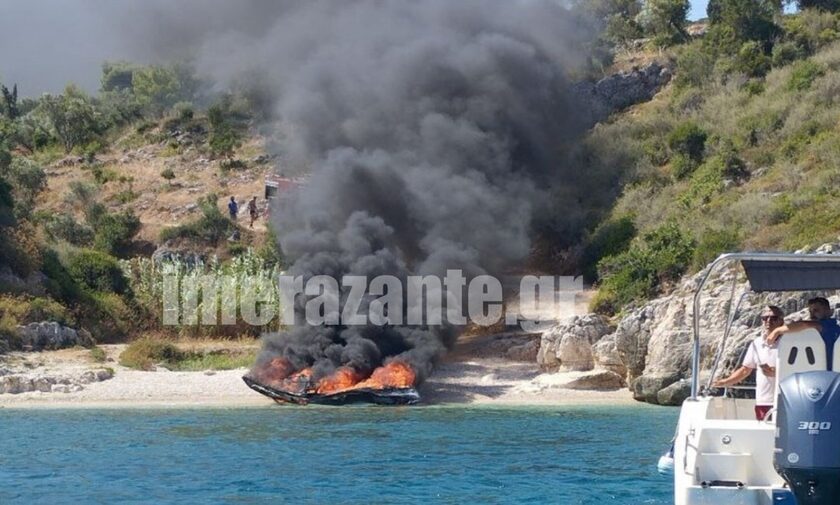 Ζάκυνθος: Φωτιά σε σκάφος με 5 επιβάτες