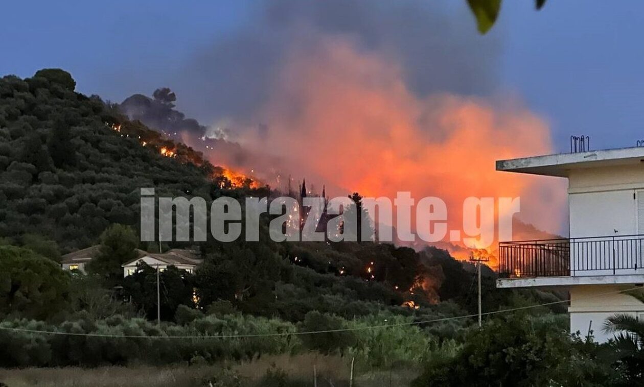 Φωτιά στη Ζάκυνθο: Υπό έλεγχο η πυρκαγιά στο Τσιλιβί - Σε επιφυλακή οι δυνάμεις