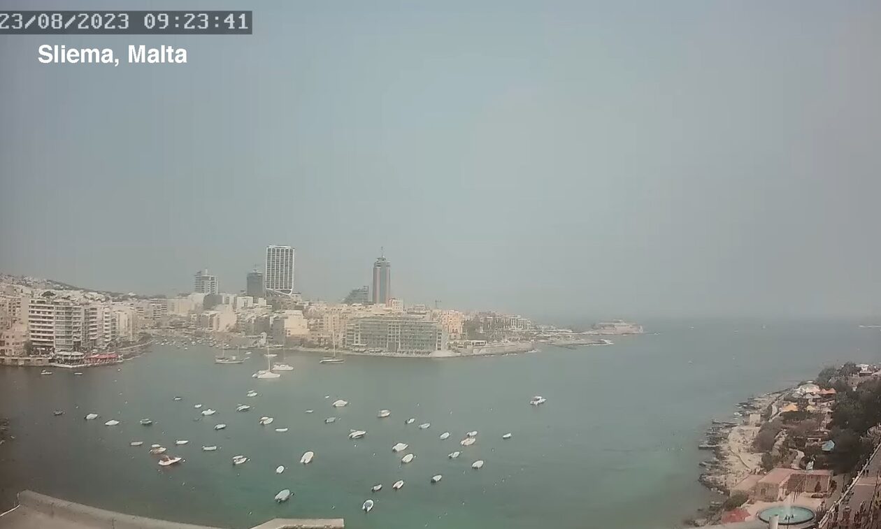 Μάλτα και Σικελία καλυμμένες από τον καπνό των δασικών πυρκαγιών της Ελλάδας
