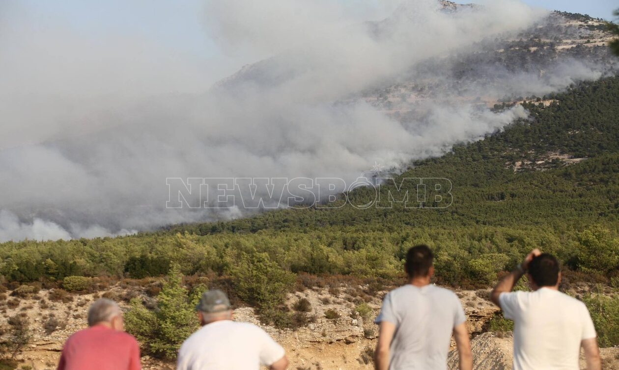 Φωτιά στην Πάρνηθα: «Οι φλόγες καίνε τον Εθνικό Δρυμό» λένε οι κάτοικοι