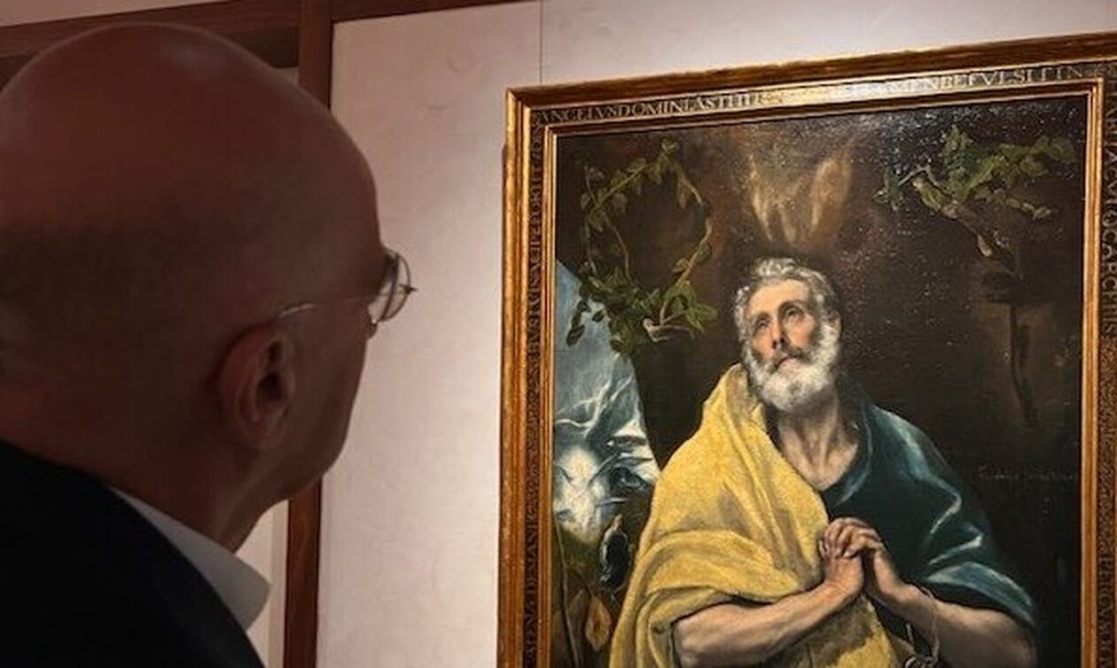 Νίκος Δένδιας: Στο Μουσείο El Greco θαύμασε τον πίνακα του Θεοτοκόπουλου
