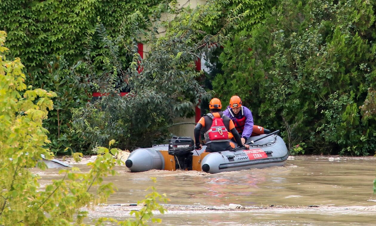 Κακοκαιρία Daniel: Ο πλημμυρισμένος θεσσαλικός κάμπος από ψηλά