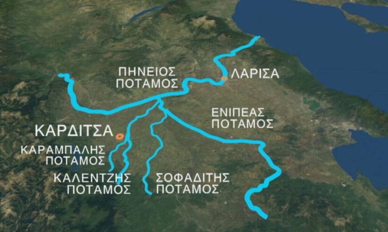 Κακοκαιρία Daniel: Άλλαξε ο χάρτης της Θεσσαλίας - Φούσκωσαν οι ποταμοί από το μεγάλο ύψος βροχής