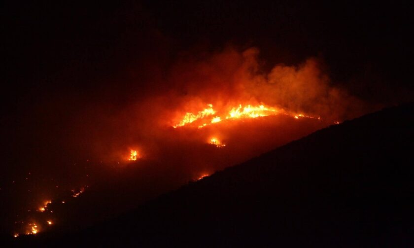 Φωτιά στις Σέρρες: Πυρκαγιά στην κορυφογραμμή του Παγγαίου
