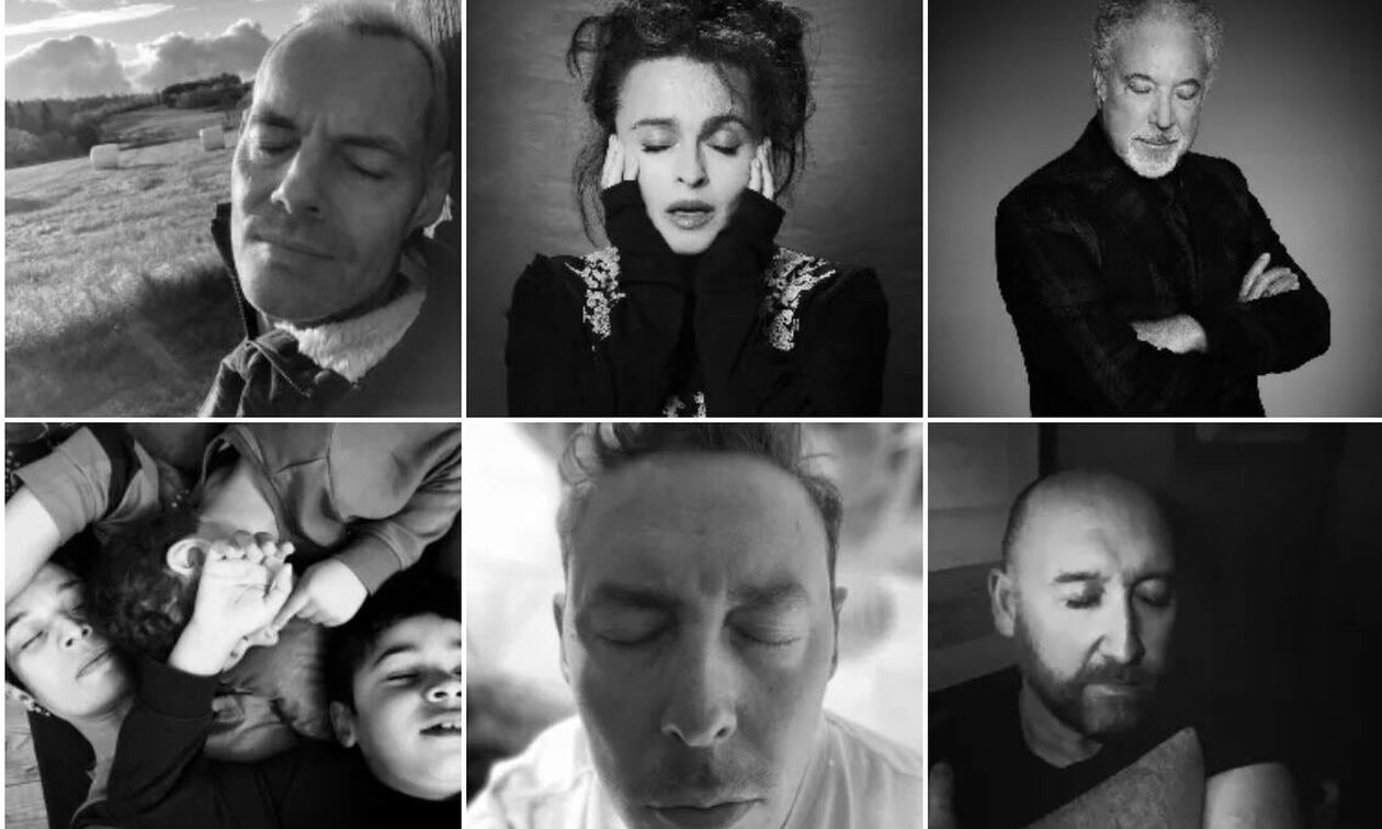 Διάσημοι φωτογραφίζονται με κλειστά μάτια για να ευαισθητοποιήσουν για την ψυχική υγεία
